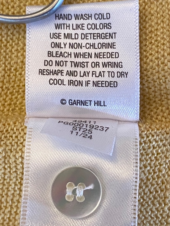 Garnet Hill Easy Linen Drape-Front Cardigan Size Small - Picture 11 of 15